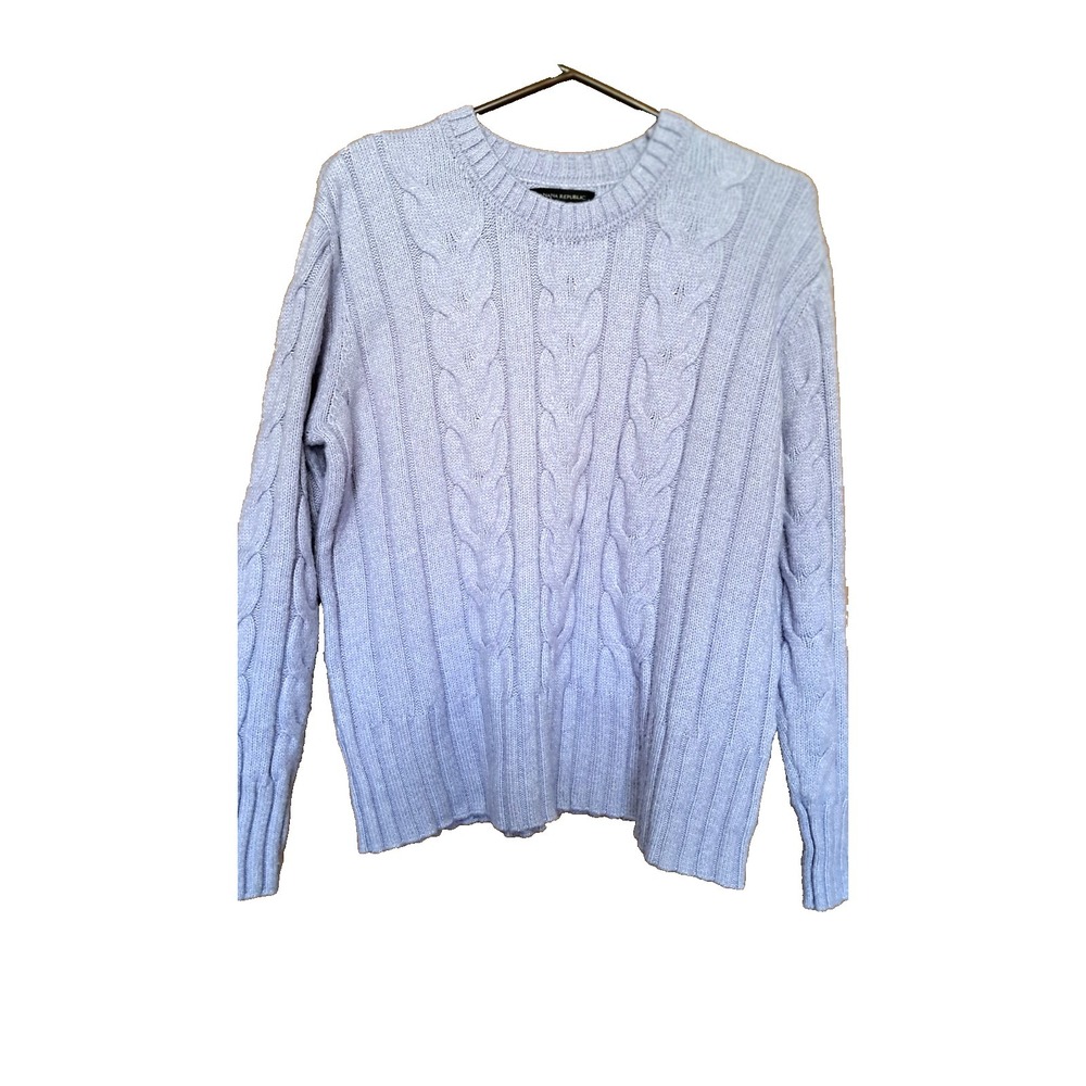 Banana Republic Lavender Rayon Blend Long Sleeve Knit Sweater Top Large‎ L
